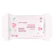 3x Attitude Baby Leaves 99% Waterwipes 72 stuks