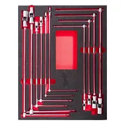Milwaukee TOOLGUARD™ Foam inlay T-dopsleutelset met cardangewricht 10-delig - 4932499295