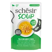 12x Schesir Complementary in Soep Kattenvoer Nat Kip & Pompoen 40 gr