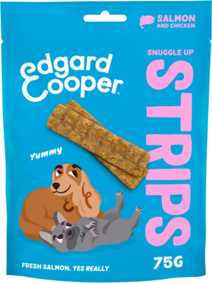 Edgard & Cooper Adult Strips Zalm & Kip 75 gr