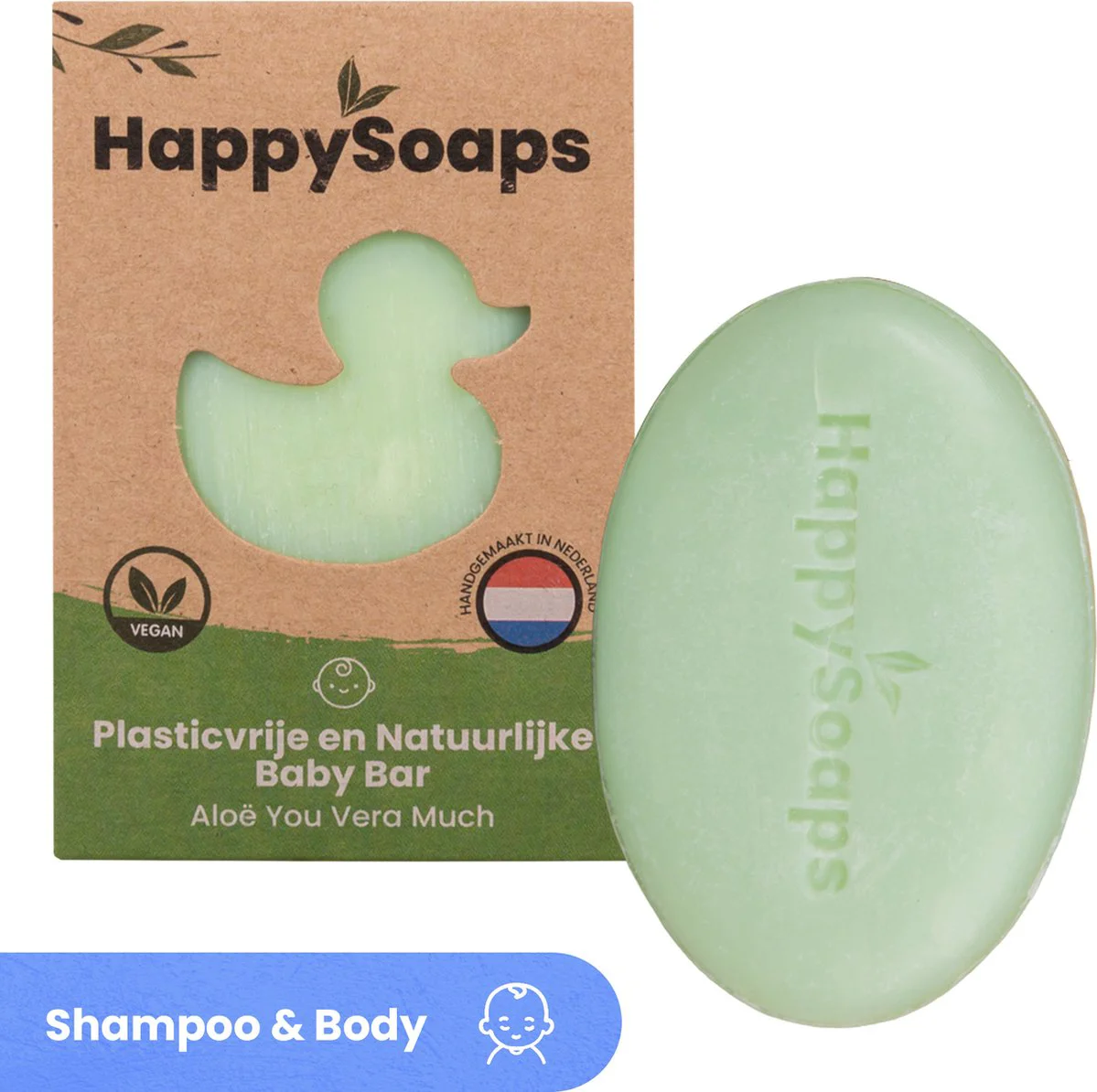 HappySoaps Baby & Kids Aloe Vera Bar 80GR