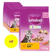 6x Whiskas Junior Kattenbrokken Kip 1,9 kg