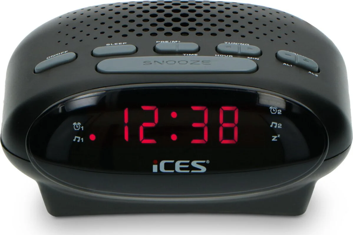 5x Alecto ICR-210 Wekkerradio Zwart