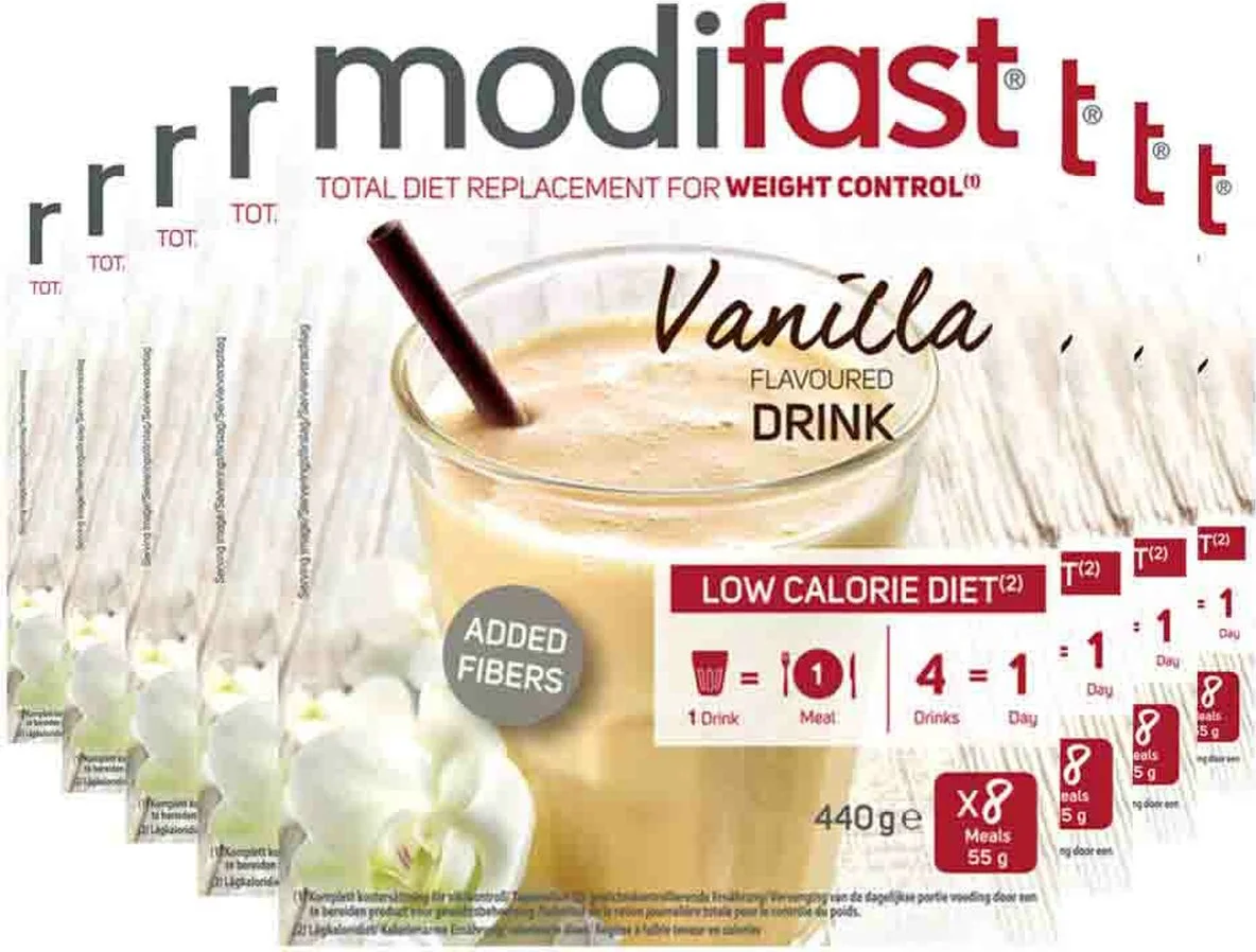 8x Modifast Weight Control Milkshake Vanille 8 x 55 gr