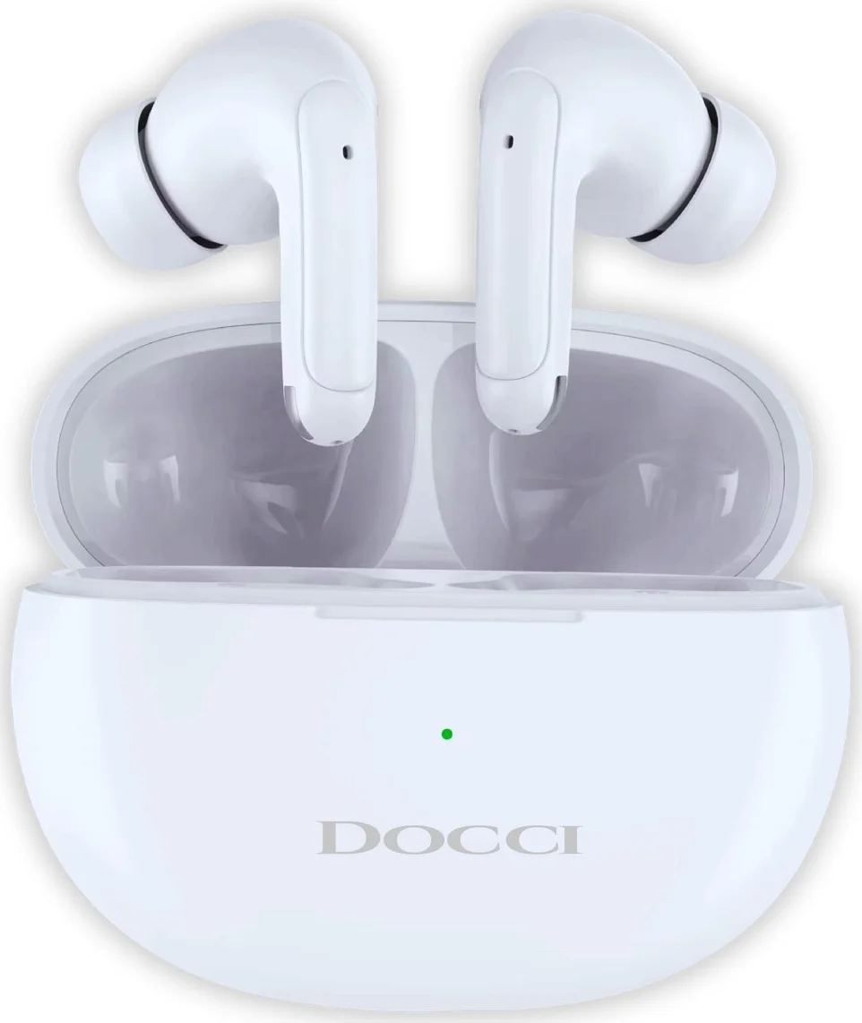 Docci ANC Oordopjes - Actieve Ruisonderdrukking - Bluetooth Earpods - Wit