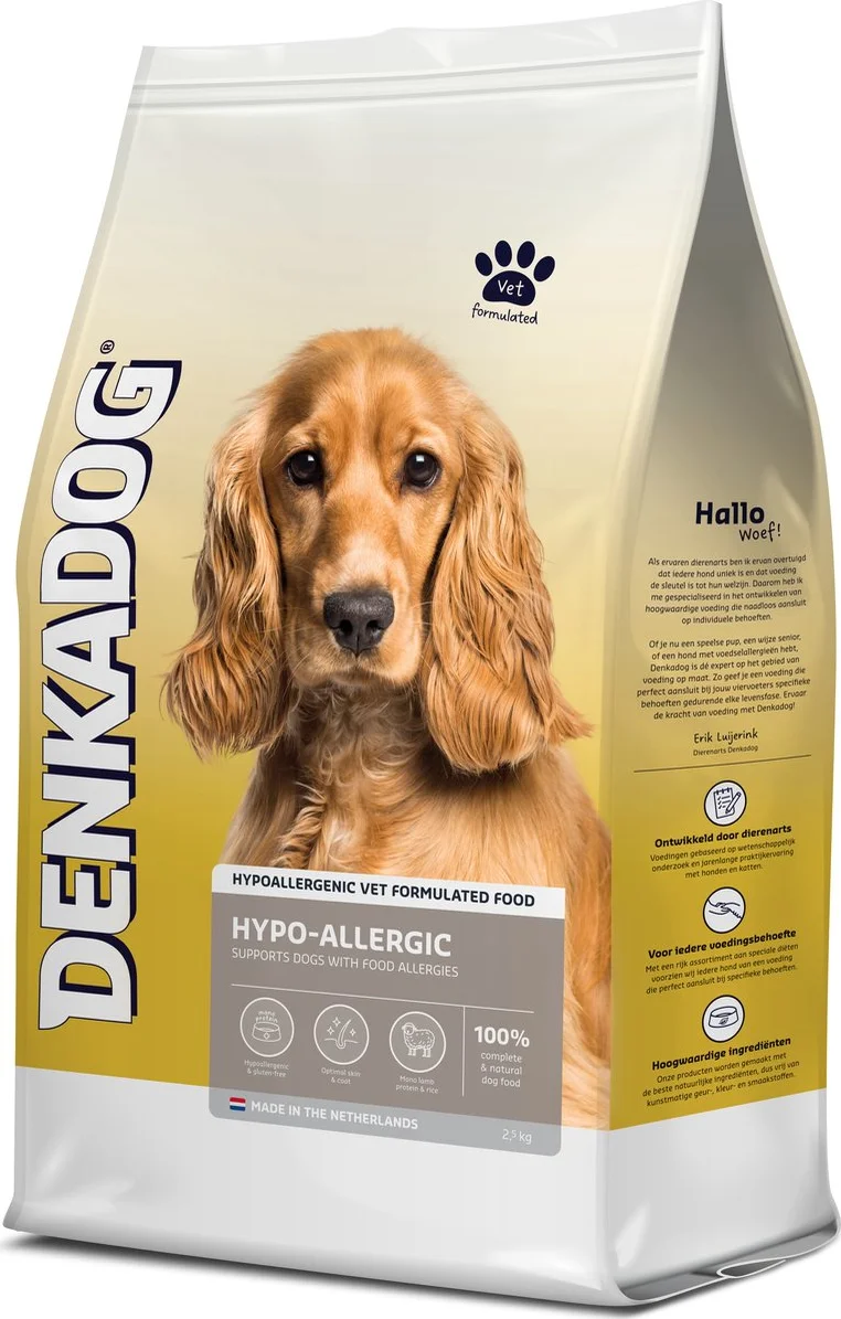Denkadog Hondenvoer Hypo Allergic 2,5 kg