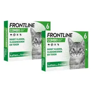 2x Frontline Combo Spot On Anti Vlooien en Teken Druppels Kat vanaf 1 kg 6 pipetten