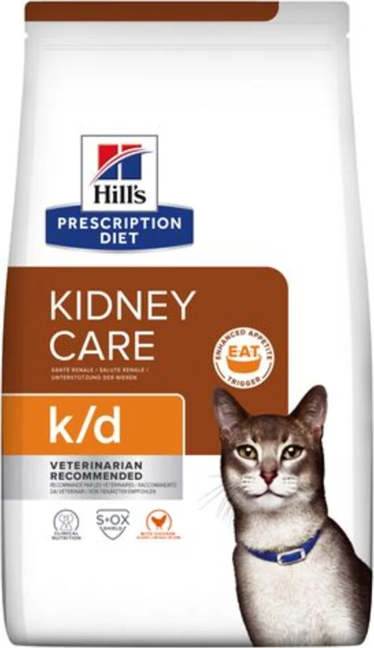 Hill's Prescription Diet k/d Kidney Care Kattenvoer Droog Kip 8 kg