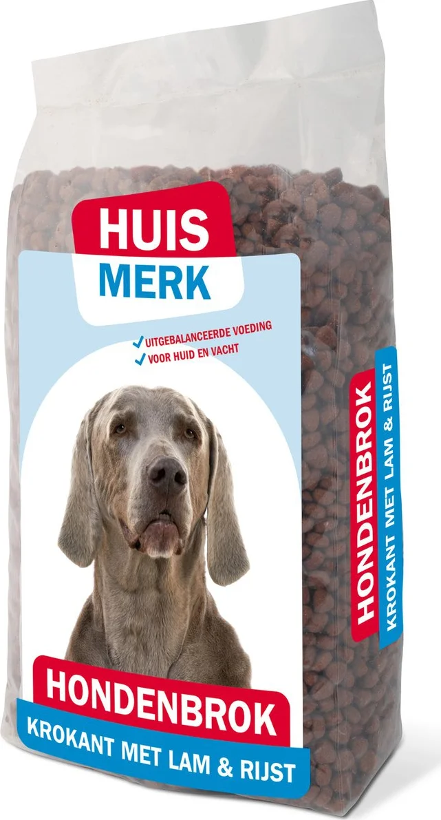 Huismerk Adult Krokant Lam & Rijst 10 kg