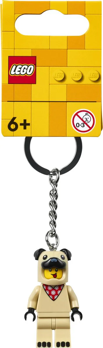 LEGO Jongen in Franse buldogpak sleutelhanger