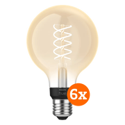 Philips Hue Filamentlamp White Globe E27 6-pack