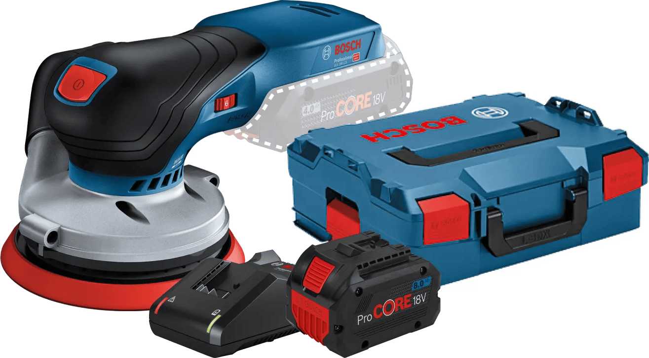 Bosch Professional GEX 18V-125 8,0 Ah ProCORE Accu Starterspakket