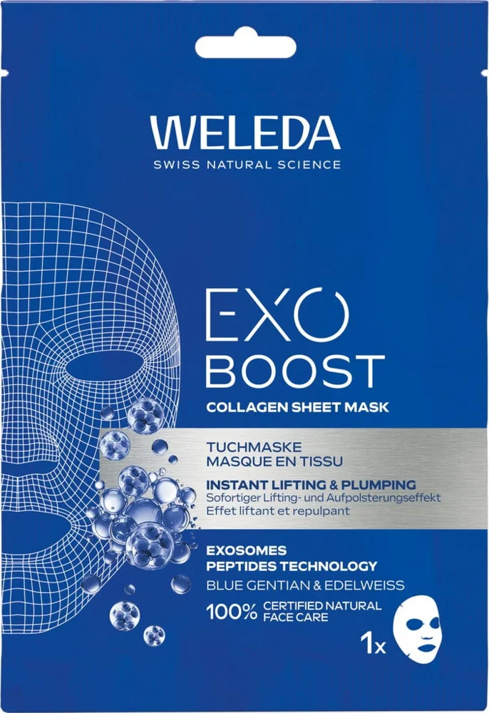 3x WELEDA Exo Boost Collagen Sheet Mask