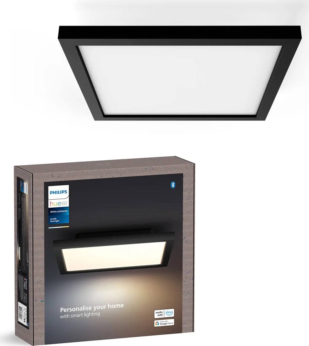 Philips Hue Aurelle White Ambiance Vierkant Klein Zwart