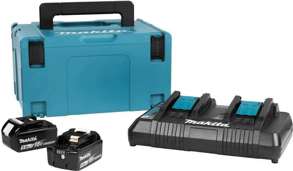 Makita Accu Starterset 18V DC18RD 2xBL1850B - 197629-2