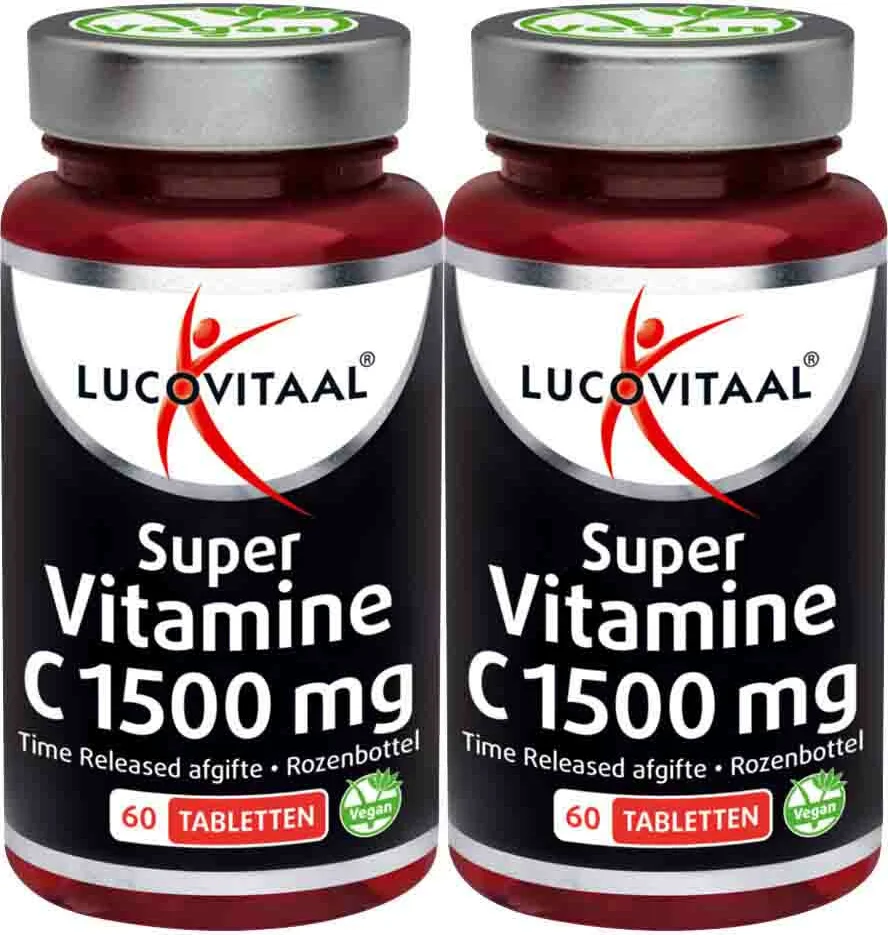 2x Lucovitaal Super Vitamine C1500 Time Released 60 tabletten