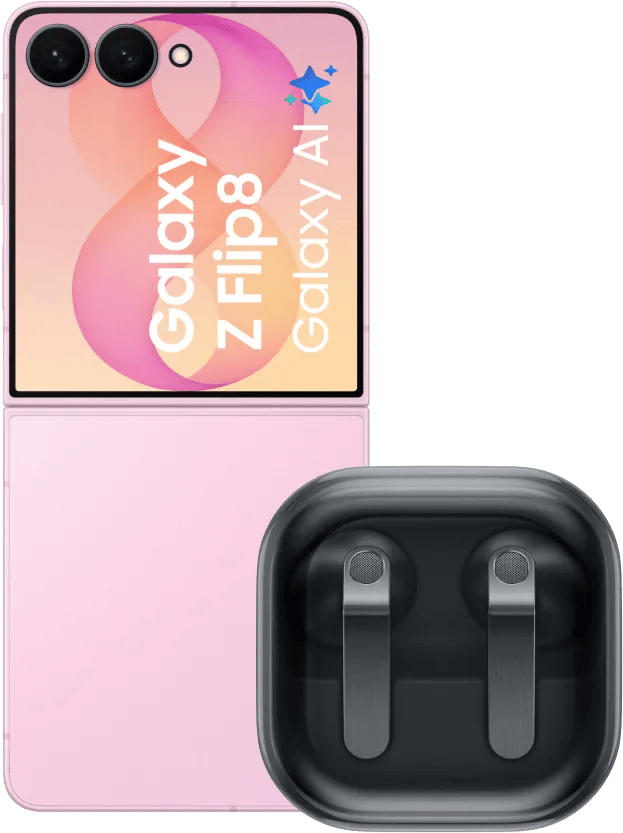 Samsung Galaxy Z Flip 8 512GB Roze 5G + Samsung Galaxy Buds4 Zwart