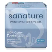 Sanature 100% Katoenen Maandverband Ultra Dun 10ST