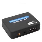 HDMI Audio Extractor 2K/4K - Ondersteuning Toslink (SPDIF) Optische Audio-Uitgang + 3,5 mm Audio - Inclusief Usb Kabel - Zwart