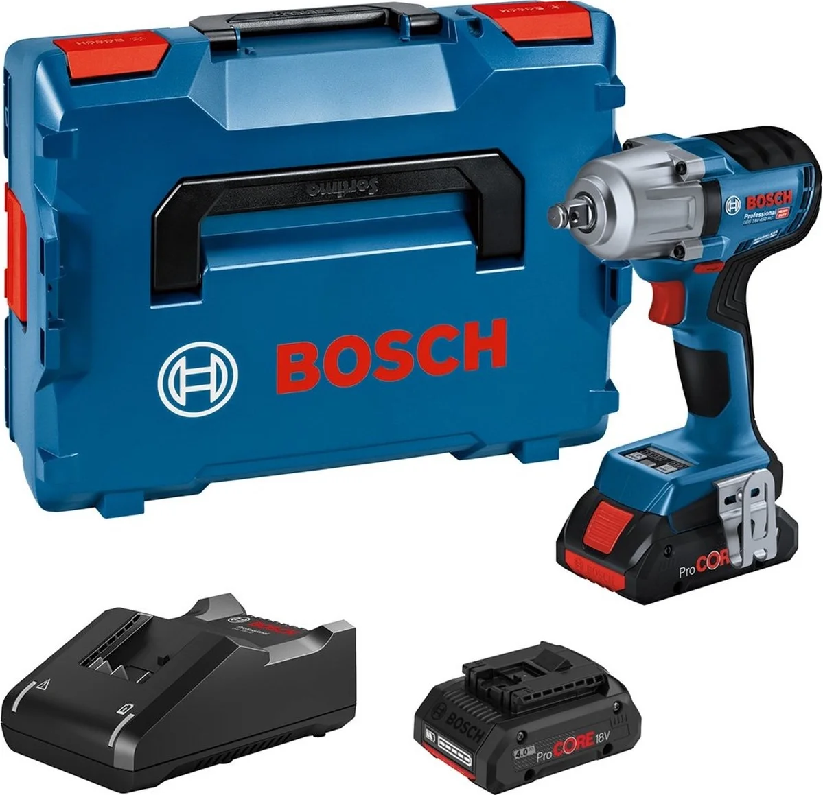 Bosch Professional PRO GDS 18V-450 HC Accu slagmoersleutel 450Nm 1/2" 2x ProCore 4.0Ah + CoMo - 06019K4002