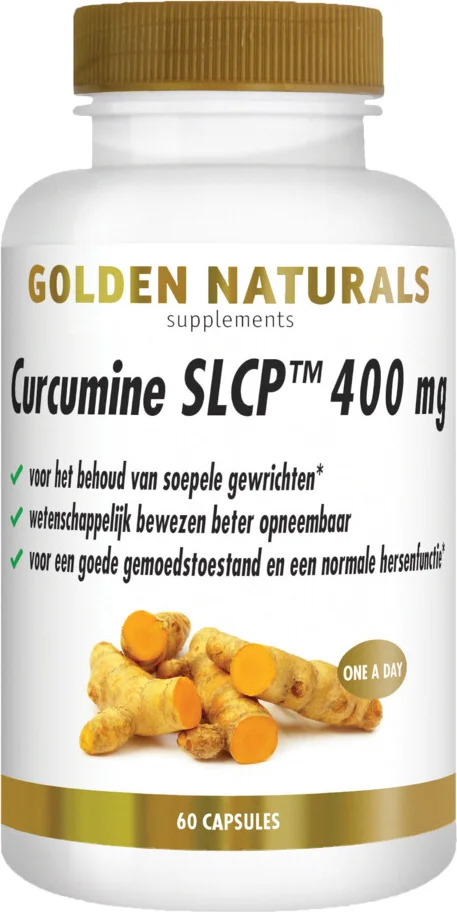 2x Golden Naturals Curcumine SLCP 400mg 60 vegacapsules