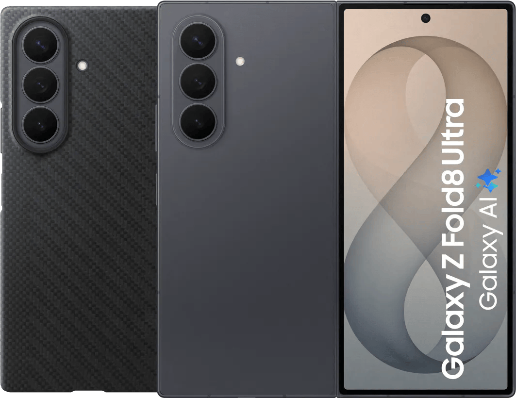 Samsung Galaxy Z Fold 8 Ultra 512GB Zwart 5G + Carbon Back Cover met Magneet Zwart