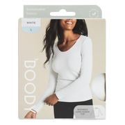 Boody Damestop Lange Mouw Wit L