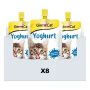 8x GimCat Yoghurt Pouch voor Katten 150 gr