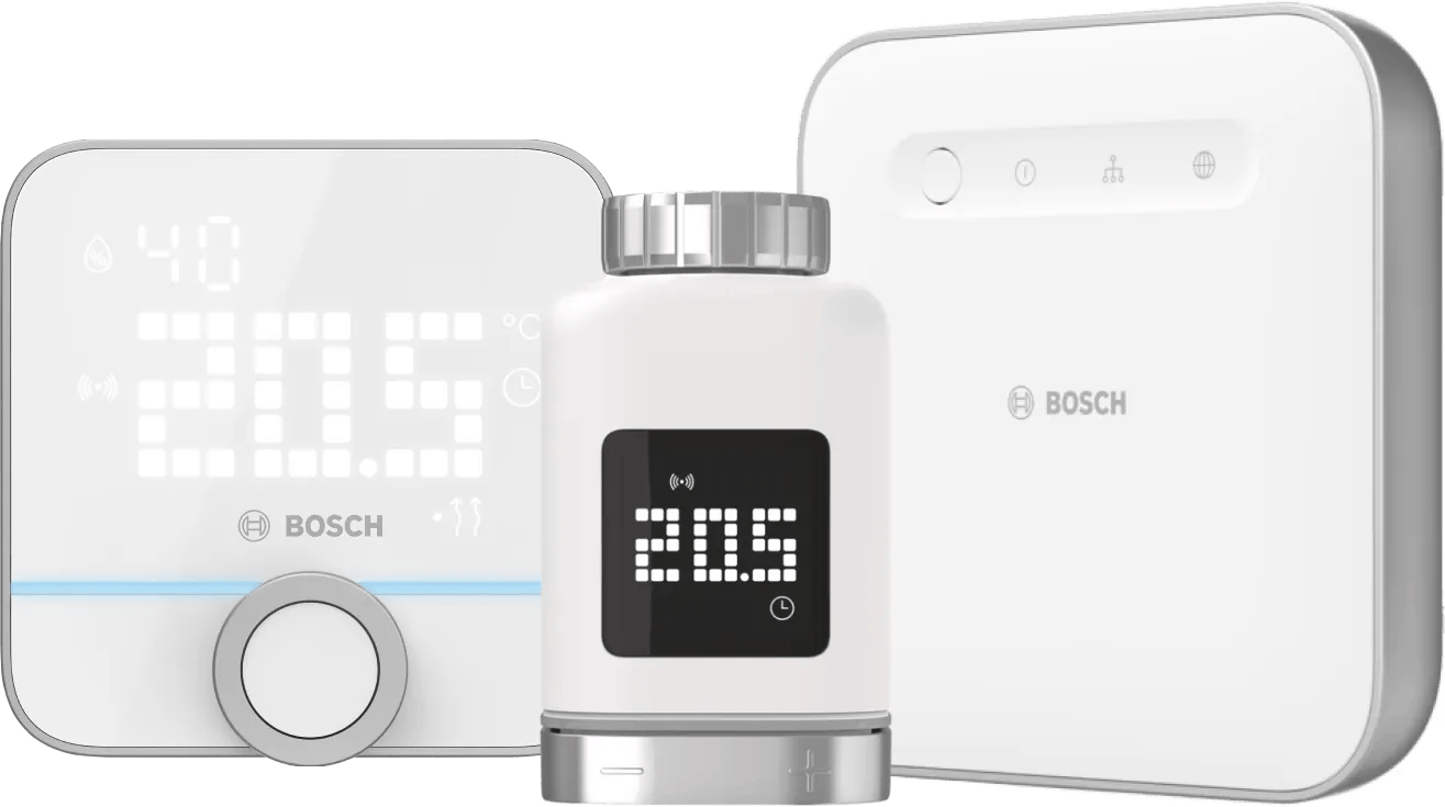 Bosch Slimme Radiatorknop + Slimme Kamerthermostaat 230V + Smart Home Controller