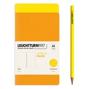 Leuchtturm1917 Double A6 Jottbook Blanco Lemon / Rising Sun (set van 2)