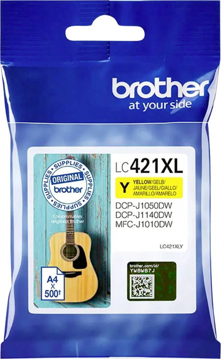Brother LC-421XL Cartridge Geel