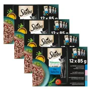 4x Sheba Nature's Collection Kattenvoer Natvoer Vis Selectie in Saus Maaltijdzakjes 12 x 85 gr