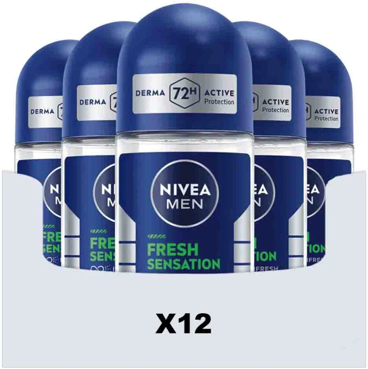 12x NIVEA Deodorant Roller For Men Fresh Sensation 50 ml