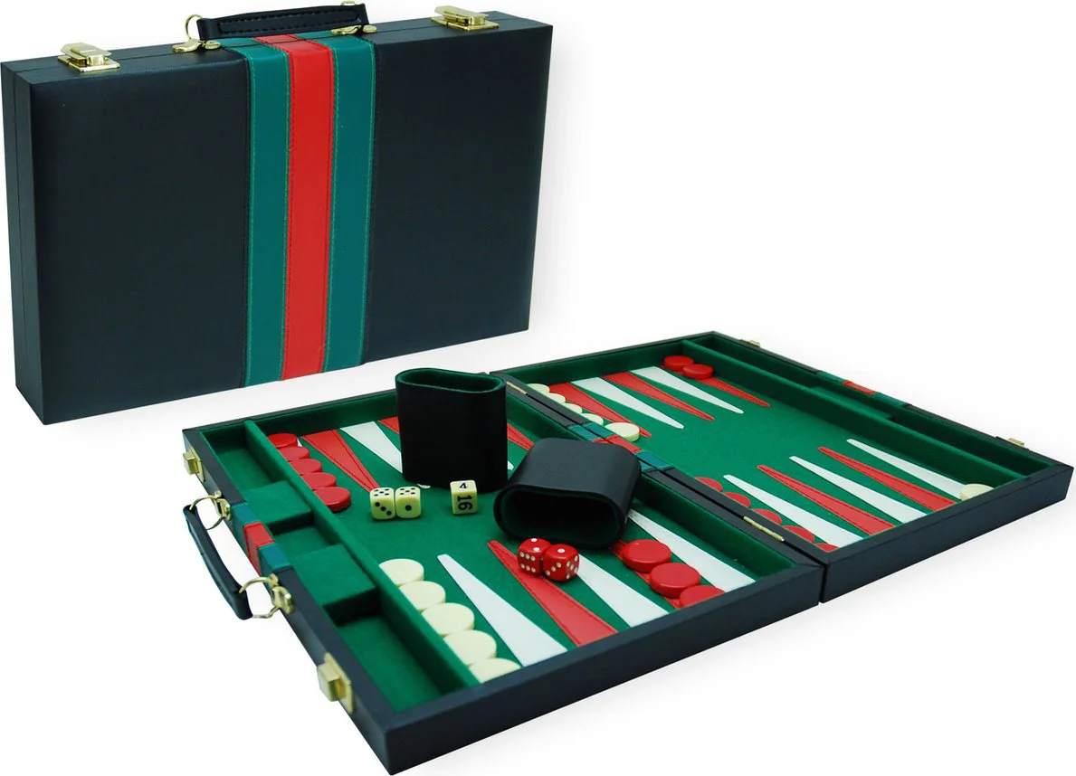 Hot Sports Backgammon Koffer Zwart 38x24