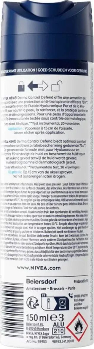 Nivea Men Derma Control Defend Deospray 150ML