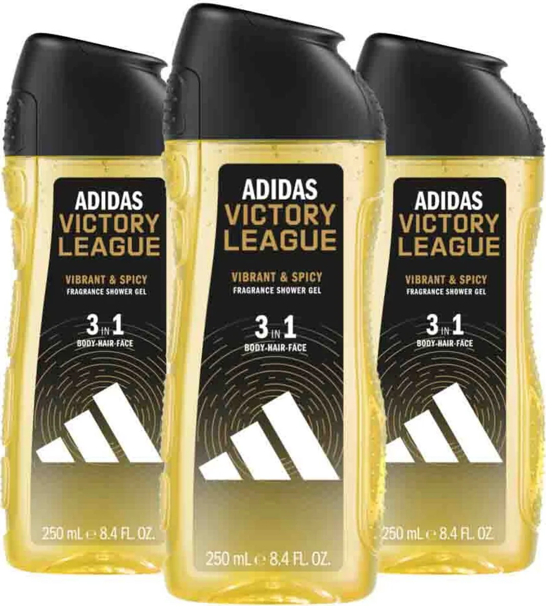 3x Adidas Shower Gel Victory League 250 ml
