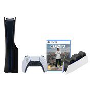 PlayStation 5 Slim Disc Edition + FC 27 + Covers Zwart + Oplaadstation