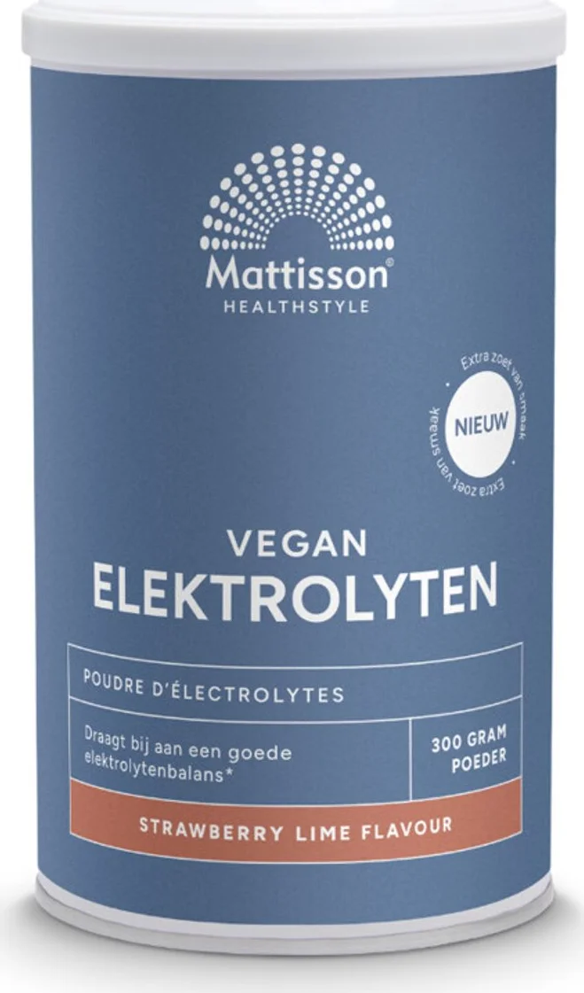 Mattisson HealthStyle Elektrolyten Poeder Strawberry-Lime 300GR