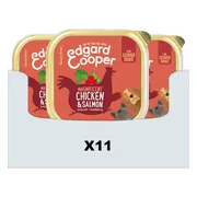 11x Edgard & Cooper Kuipje Vers Vlees Senior Hondenvoer Kip - Zalm 150 gr