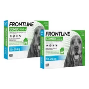 2x Frontline Combo Spot On Anti Vlooien en Teken Druppels Hond M 3 pipetten