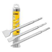 DeWALT DT60330 3-Delige Beitelset SDS-Plus 250 mm Gepunt, Plat 20 & 40 mm