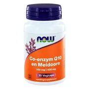 NOW Co-enzym Q10 100mg en Meidoorn 400mg Capsules 30ST