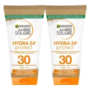 2x Garnier Ambre Solaire Hydra 24 Zonnebrandmelk SPF 30 50 ml