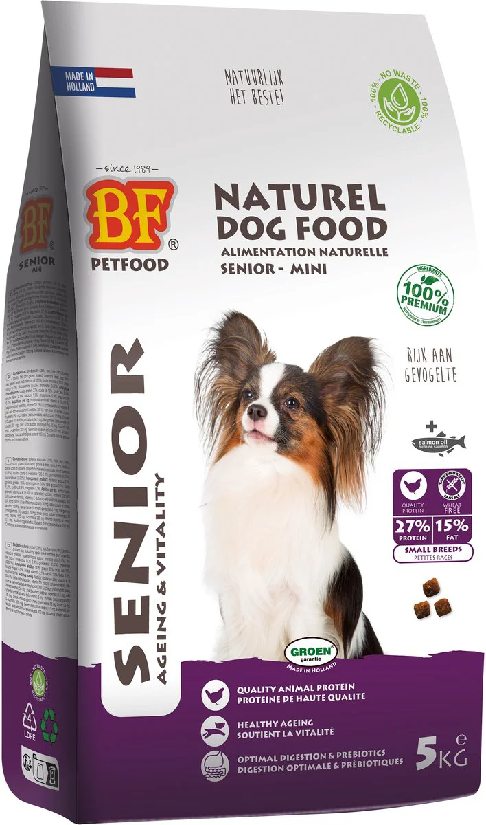 BF Petfood Small Breed Senior Hondenvoer 5 kg