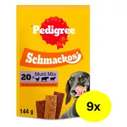 9x Pedigree Schmackos Hondensnacks Mix 140 gr