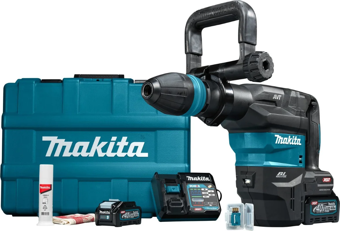 Makita HM001GM205 Accu breekhamer SDS-Max AWS XGT 40V Max 4.0Ah in koffer