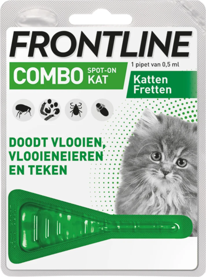 Frontline Combo Anti Vlooien en Teken Druppels Kat vanaf 1 kg