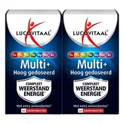 2x Lucovitaal Multi+ Weerstand Hoog Gedoseerd 60 kauwtabletten