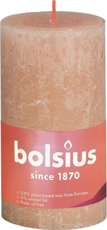 Bolsius Rustiek Stompkaars Misty Pink 130/68