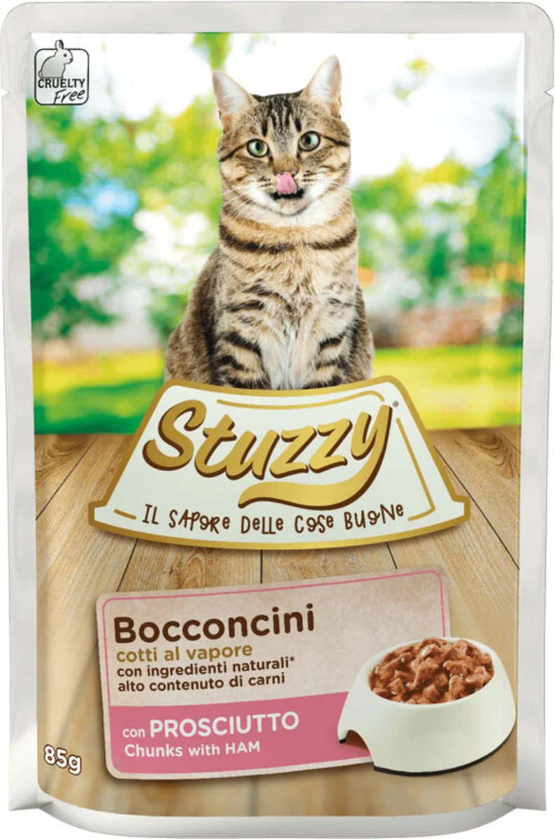 24x Stuzzy Kattenvoer Pouch Ham 85 gr